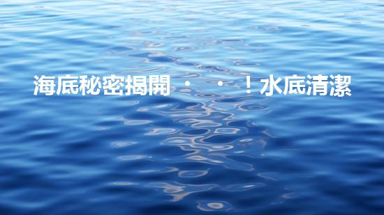 海底秘密揭開！水底清潔機(jī)器人：究竟是誰(shuí)在守護(hù)著海洋的美麗？